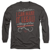 Load image into Gallery viewer, Breaking Bad Make It Legal Mens Long Sleeve Shirt Charcoal Officially Licensed