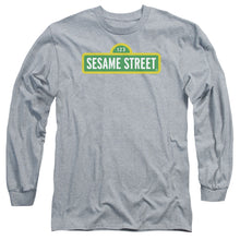 Load image into Gallery viewer, Sesame Street Logo Mens Long Sleeve Shirt Athletic Heather Officially Licensed