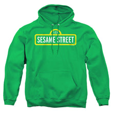 Load image into Gallery viewer, Sesame Street Logo Mens Hoodie Kelly Green