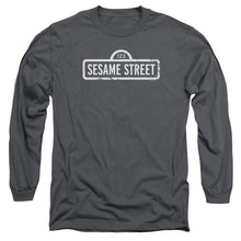 Load image into Gallery viewer, Sesame Street One Color Logo Mens Long Sleeve Shirt Charcoal Officially Licensed
