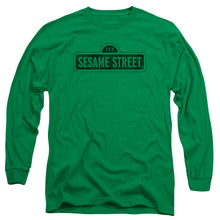 Load image into Gallery viewer, Sesame Street One Color Dark Mens Long Sleeve Shirt Kelly Green Officially Licensed