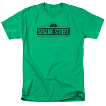 Load image into Gallery viewer, Sesame Street One Color Dark Mens T Shirt Kelly Green