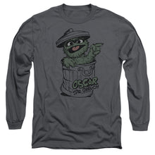 Load image into Gallery viewer, Sesame Street Early Grouch Mens Long Sleeve Shirt Charcoal Officially Licensed