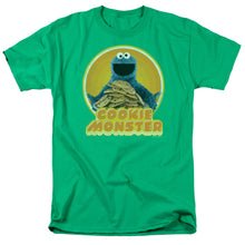 Load image into Gallery viewer, Sesame Street Cookie Iron On Mens T Shirt Kelly Green