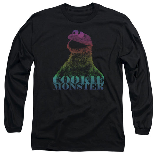 Sesame Street Cm Halftone Mens Long Sleeve Shirt Black Officially Licensed