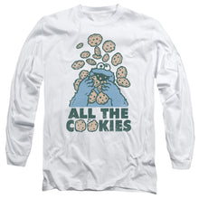Load image into Gallery viewer, Sesame Street All The Cookies Mens Long Sleeve Shirt White Officially Licensed