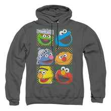 Load image into Gallery viewer, Sesame Street Group Squares Mens Hoodie Charcoal