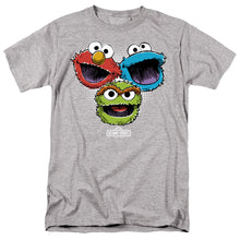 Load image into Gallery viewer, Sesame Street Halftone Heads Mens T Shirt Athletic Heather