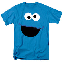 Load image into Gallery viewer, Sesame Street Cookie Monster Face Mens T Shirt Turquoise