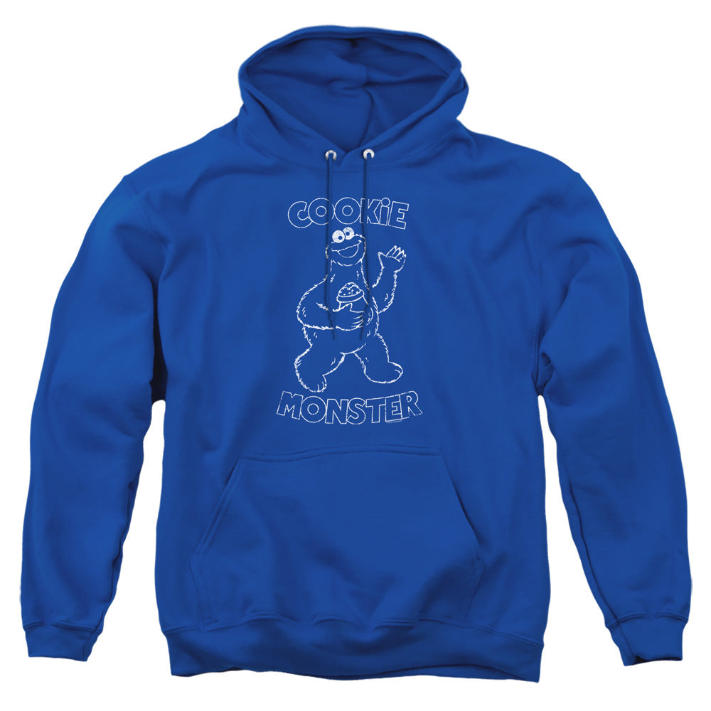 Sesame Street Simple Cookie Mens Hoodie Royal