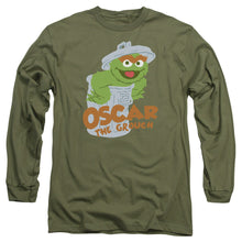 Load image into Gallery viewer, Sesame Street Flat Oscar Mens Long Sleeve Shirt Military Green Officially Licensed