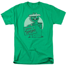 Load image into Gallery viewer, Sesame Street Keepin It Trashy Mens T Shirt Kelly Green