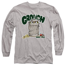 Load image into Gallery viewer, Sesame Street Grouch Mens Long Sleeve Shirt Athletic Heather Officially Licensed