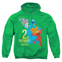 Load image into Gallery viewer, Sesame Street 2Nd Birthday Mens Hoodie Kelly Green