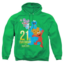 Load image into Gallery viewer, Sesame Street 21St Birthday Mens Hoodie Kelly Green