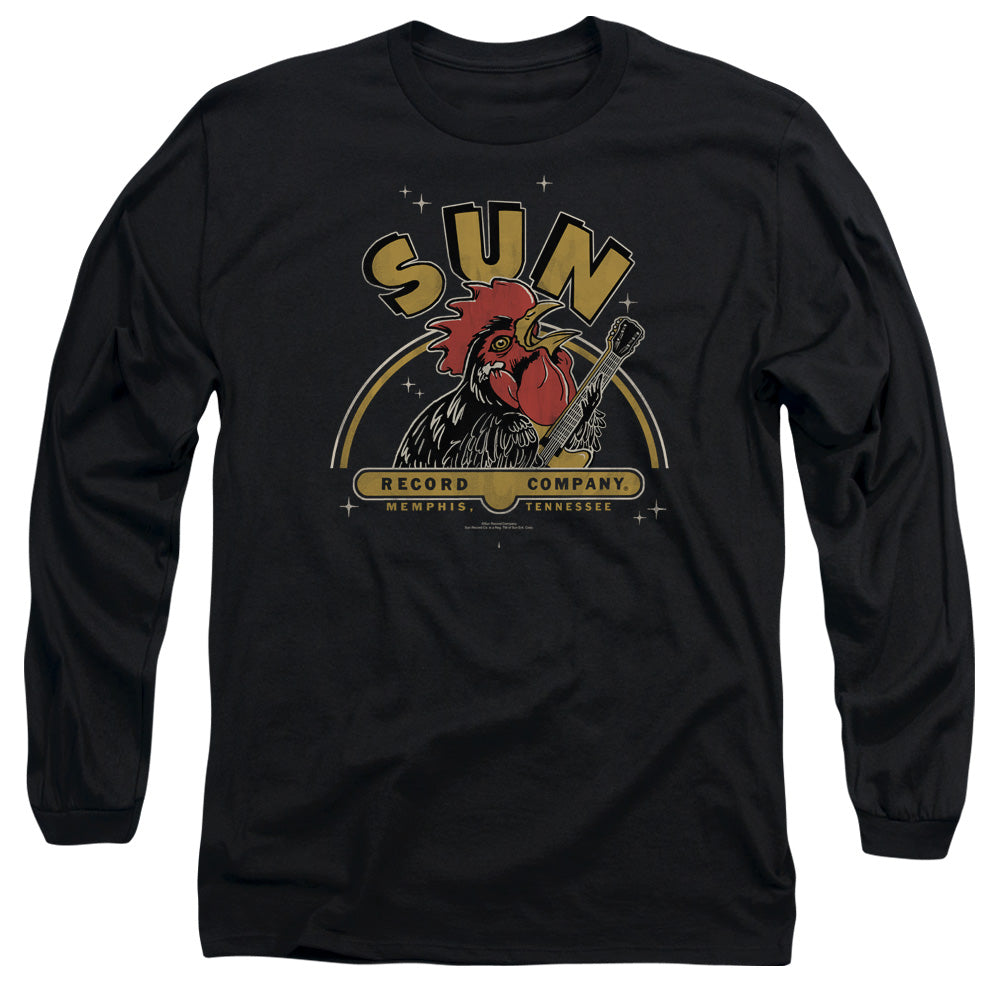 Sun Rocking Rooster Mens Long Sleeve Shirt Black Officially Licensed