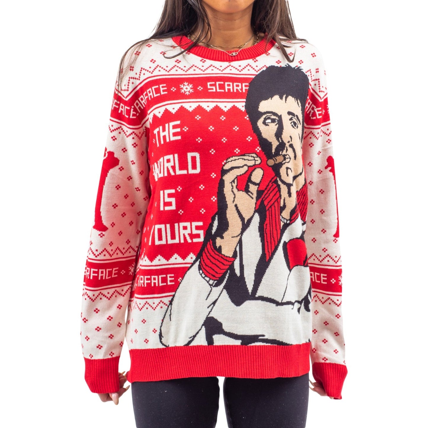 Scarface the World is Yours Tony Montana Ugly Christmas Sweater