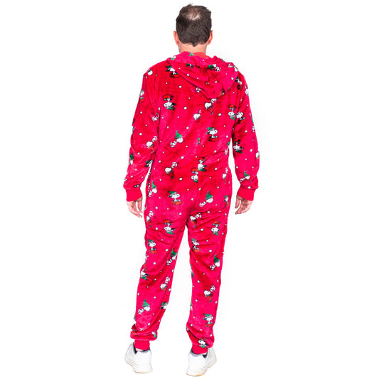 Peanuts Snoopy All Over Pajama Zip Up Union Suit Sleepwear