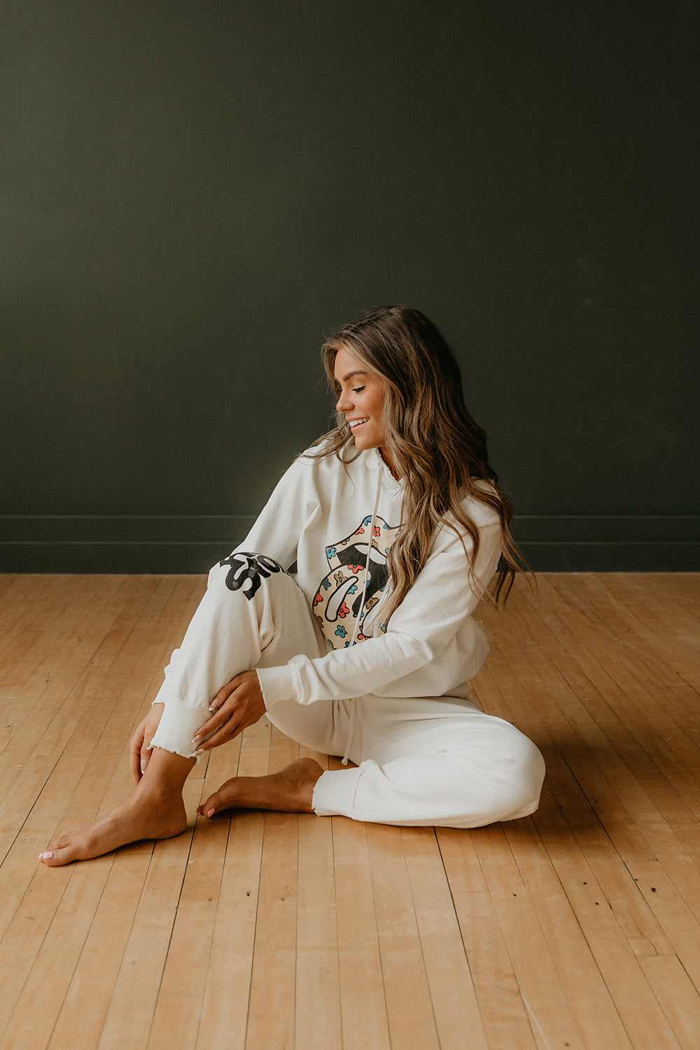 Rolling Stones Flower Power Pants Womens Sweatpants White