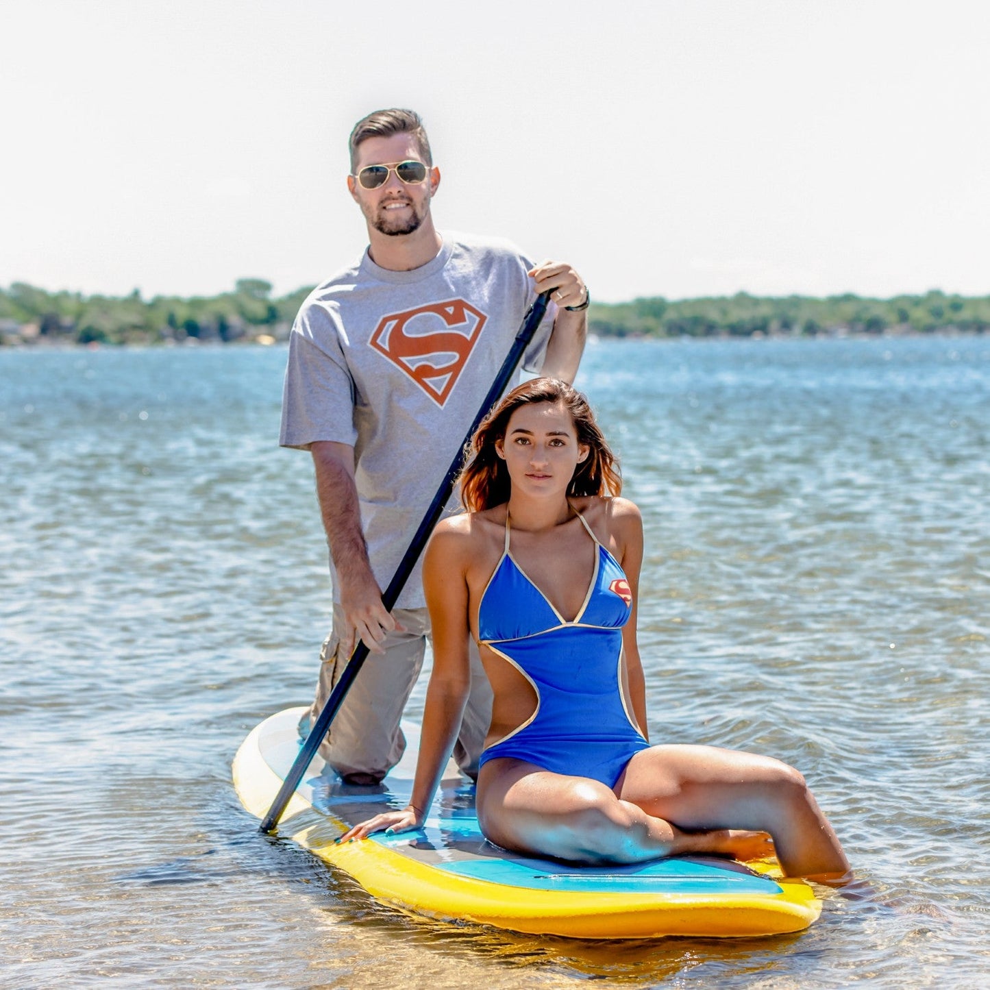 Superman Red-Orange Shield Adult T Shirt