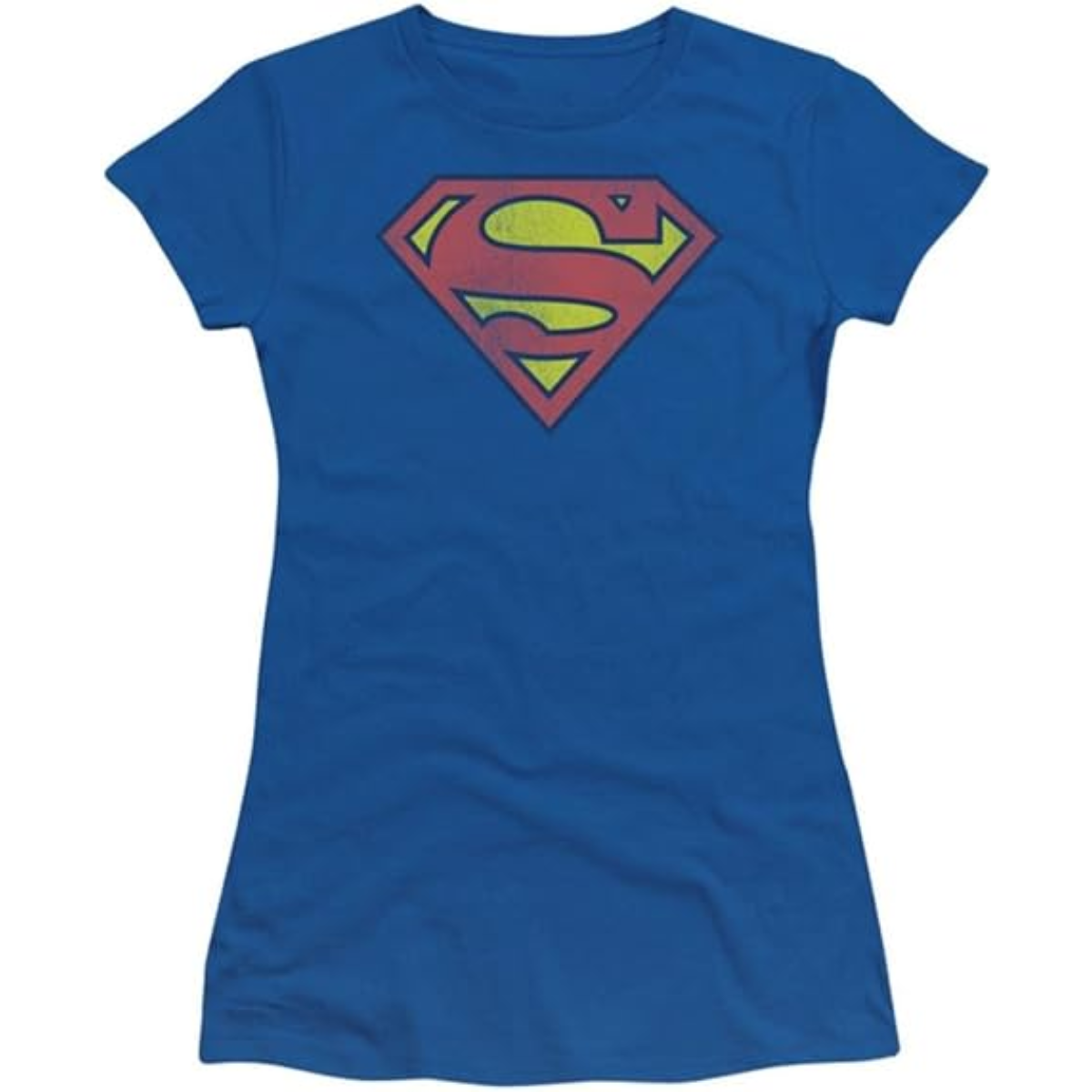 Junk Food Superman Distressed Logo Blueberry T Shirt
