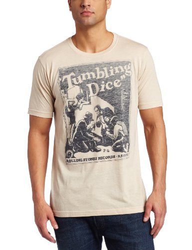 The Rolling Stones Men'S The Rolling Stones Tumbling Dice T-Shirt, Off-White, Small Mens T Shirt