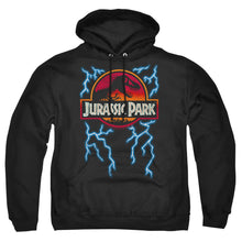 Load image into Gallery viewer, Jurassic Park Lightning Logo Mens Hoodie Black