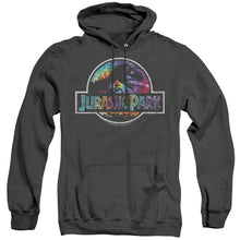 Load image into Gallery viewer, Jurassic Park Prehistoric Groove Heather Mens Hoodie Black