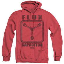 Load image into Gallery viewer, Back To The Future Flux Capacitor Heather Mens Hoodie Red