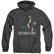 Load image into Gallery viewer, Jurassic Park Life Finds A Way Heather Mens Hoodie Black