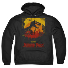 Load image into Gallery viewer, Jurassic Park Welcome To Jp Mens Hoodie Black