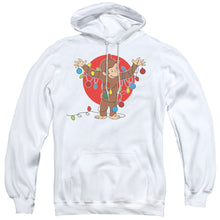 Load image into Gallery viewer, Curious George Lights Mens Hoodie White