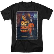 Load image into Gallery viewer, Universal Monsters Mummy One Sheet Mens T Shirt Black