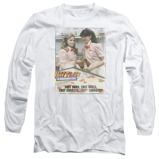 Fast Times Ridgemont High Fast Carrots Mens Long Sleeve Shirt White White