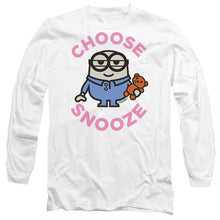 Load image into Gallery viewer, Minions Choose Snooze Mens Long Sleeve Shirt White
