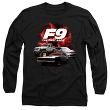 Load image into Gallery viewer, Fast And The Furious 9 Car Group Mens Long Sleeve Shirt Black Officially Licensed