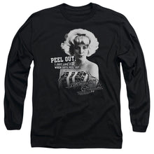 Load image into Gallery viewer, American Graffiti Peel Out Mens Long Sleeve Shirt Black Black