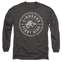 Load image into Gallery viewer, Jurassic World Dino Fight Ring Mens Long Sleeve Shirt Charcoal Officially Licensed