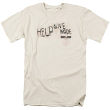 Load image into Gallery viewer, Dawn Of The Dead Help Alive Inside Mens T Shirt Cream Cream