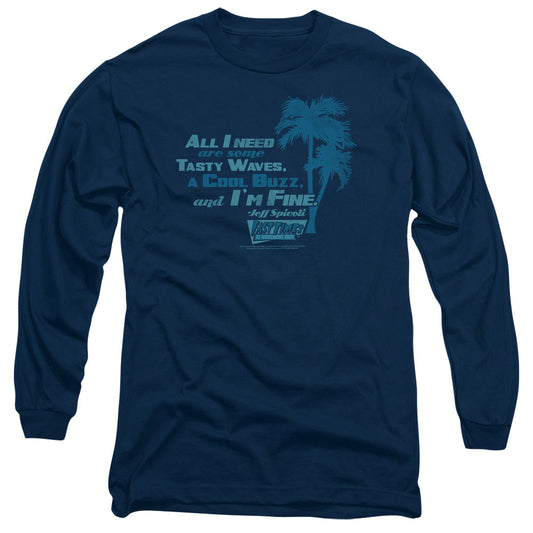 Fast Times Ridgemont High All I Need Mens Long Sleeve Shirt Navy Navy