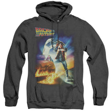 Load image into Gallery viewer, Back To The Future Poster Heather Mens Hoodie Black