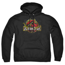 Load image into Gallery viewer, Jurassic Park Something Has Survived Mens Hoodie Black