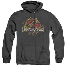 Load image into Gallery viewer, Jurassic Park Something Has Survived Heather Mens Hoodie Black