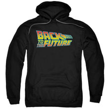 Load image into Gallery viewer, Back To The Future Logo Mens Hoodie Black
