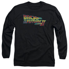 Load image into Gallery viewer, Back To The Future Ii Logo Mens Long Sleeve Shirt Black