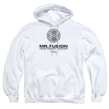 Load image into Gallery viewer, Back To The Future Ii Mr. Fusion Logo Mens Hoodie White White