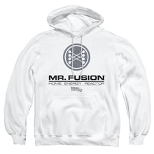 Load image into Gallery viewer, Back To The Future Ii Mr. Fusion Logo Mens Hoodie White