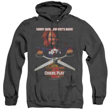 Load image into Gallery viewer, Childs Play 2 Chuckys Back Heather Mens Hoodie Black
