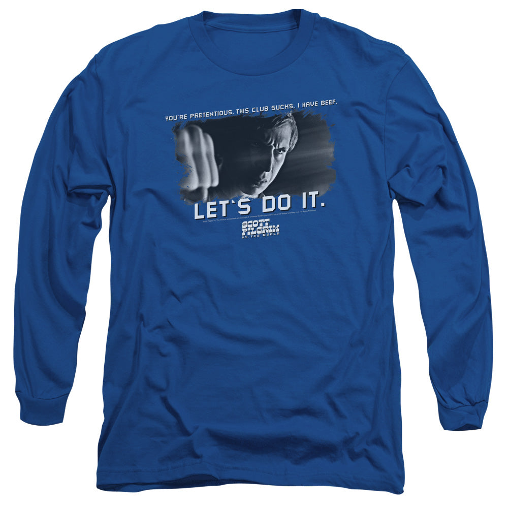 Scott Pilgrim Beef Mens Long Sleeve Shirt Royal Officially Licensed