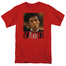 Load image into Gallery viewer, Scarface Smoking Cigar Mens T Shirt Red